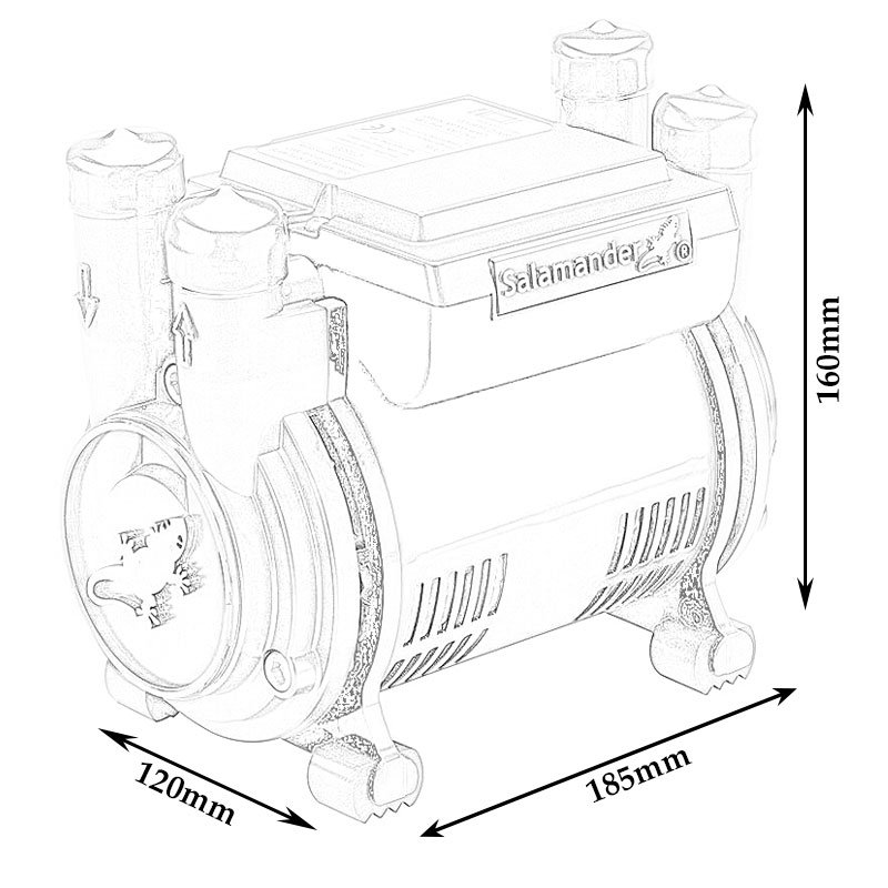 Salamander 1.8 Bar Twin Positive Head Regenerative Shower & Bathroom Pump