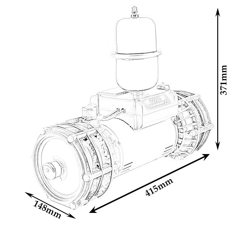 Salamander 3.0 Bar Twin Universal Head Centrifugal Shower and Whole House Pump
