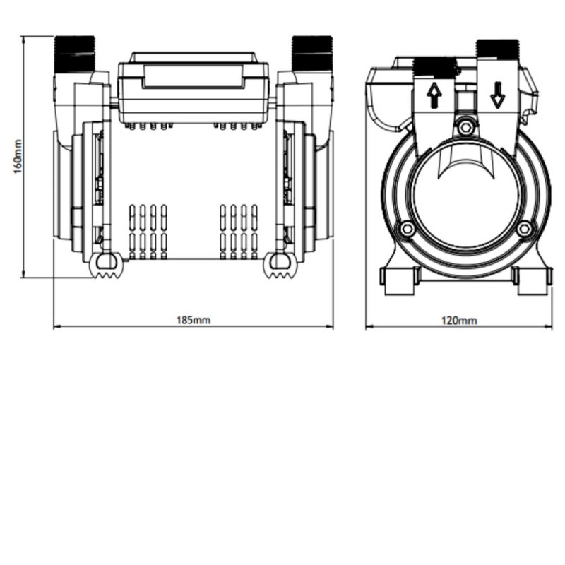 Salamander 2.0 Shower Pump CT75 XTRA 2.0 Bar Positive