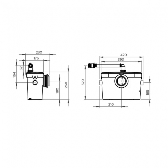 Saniflo Saniaccess 2 Toilet and Washbasin Macerator Pump
