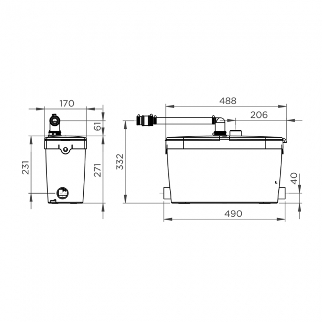 Saniflo Saniaccess Waste Macerator Pump