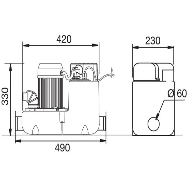 Saniflo Sanicom Heavy Duty Commercial Pump System
