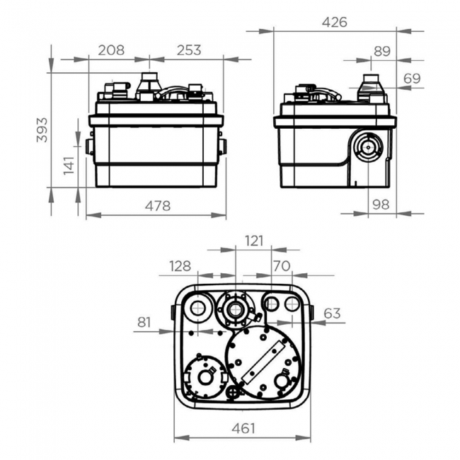 Saniflo Sanicubic 1 Robust Macerator Pump