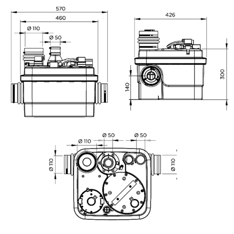 Saniflo Sanicubic 1 Robust Macerator Pump