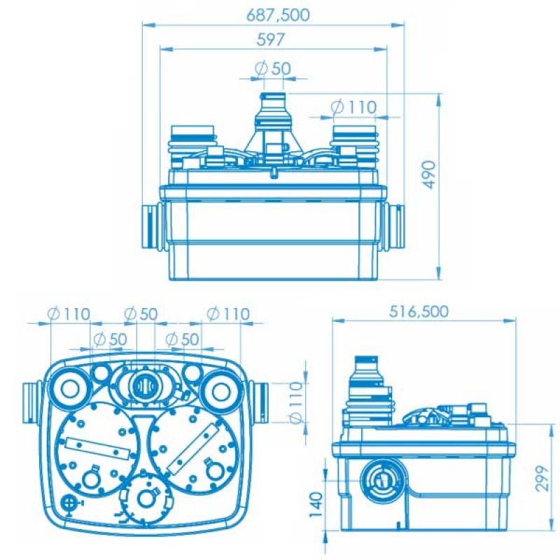 Saniflo Sanicubic 2 Classic Heavy Duty Macerator Pump