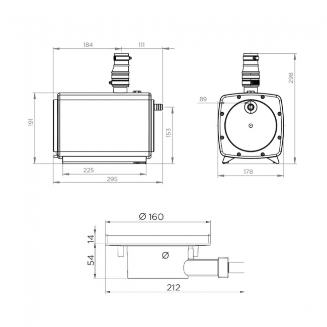 Saniflo Sanifloor+ 1 Shower Waste Pump for Tiled Floor Wet Rooms