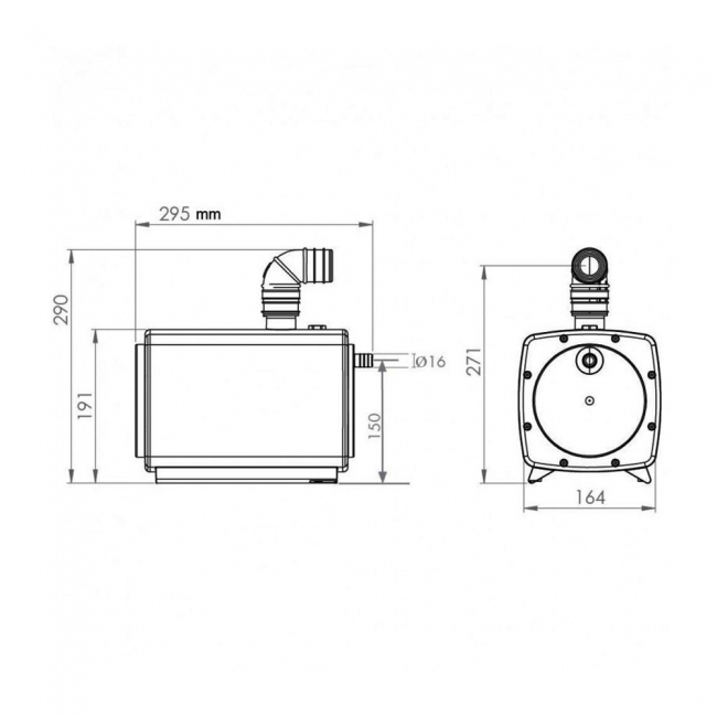 Saniflo Sanifloor+ 1 Shower Waste Pump for Tiled Floor Wet Rooms