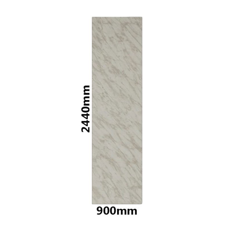 Showerwall Square Edge MDF Shower Panel 900mm Wide x 2440mm High - Carrara Marble