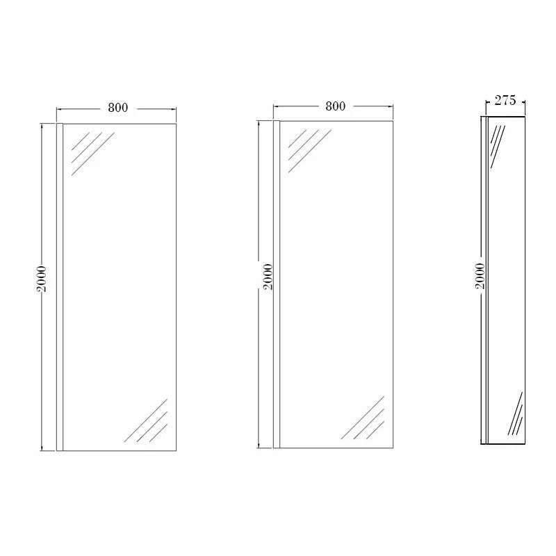 Orbit 8mm Walk-In Shower Enclosure with Flipper Panel 1400mm x 800mm (800mm+800mm Clear Glass)
