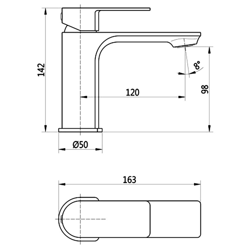 Signature Zico Basin Mixer Tap Single Handle with Waste - Chrome