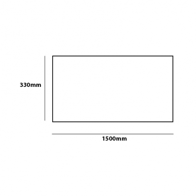Signature Sparkling Laminate Worktop 1500mm x 330mm x 22mm Size - White Sparkle Gloss