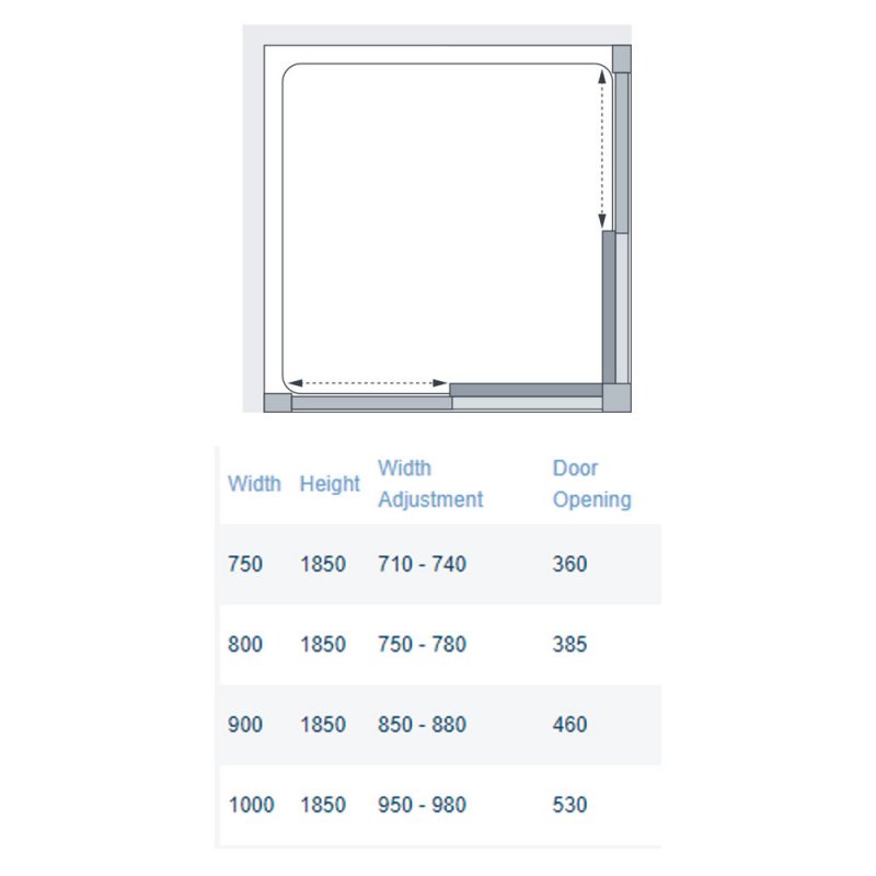 Lakes Classic Semi-Framed Corner Entry Shower Enclosure 900mm x 900mm - 6mm Glass