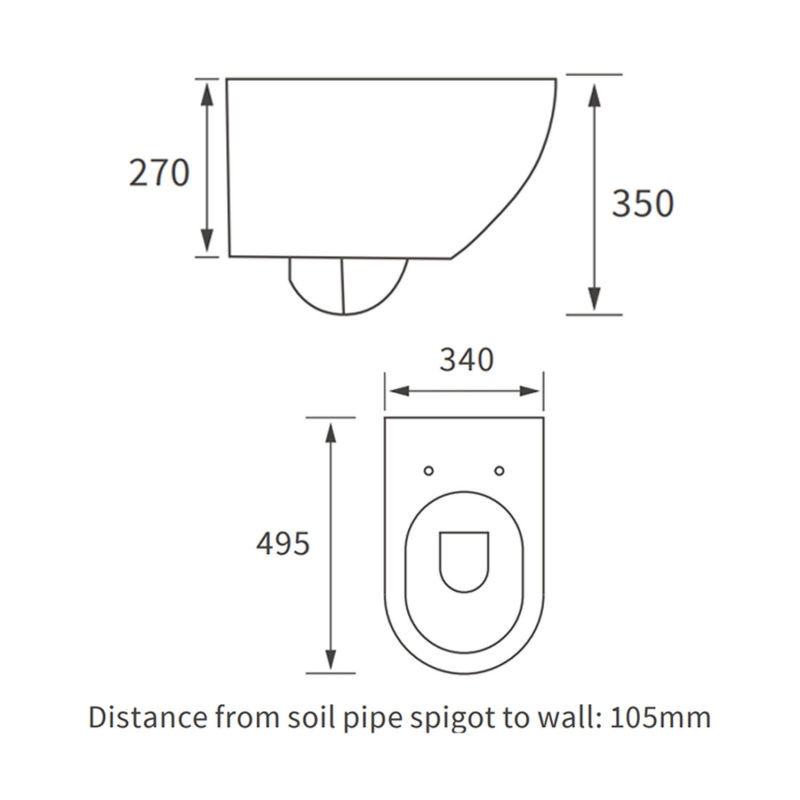 Signature Como Toilet SIGN106142 Wall Hung White