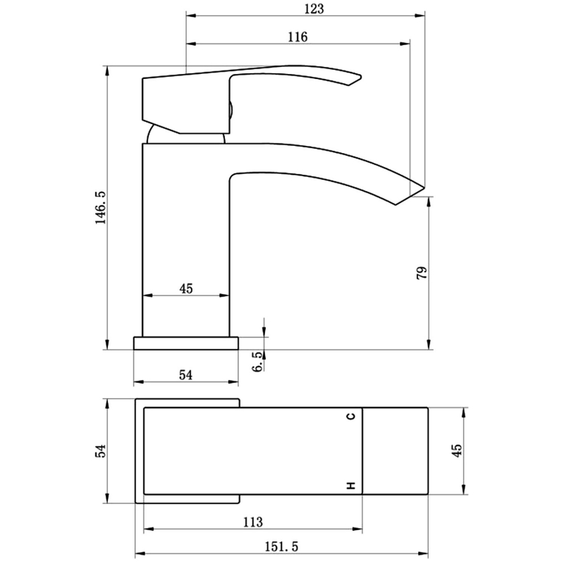Signature Pilot Mono Basin Mixer Tap Single Handle with Waste - Chrome
