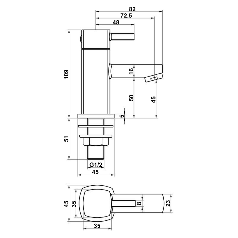 Signature Oscar Basin Taps Pair - Chrome