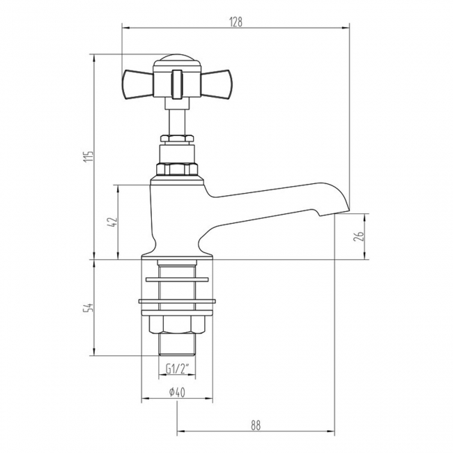 Signature Greenwich Basin Taps Pair Pillar Mounted - Chrome