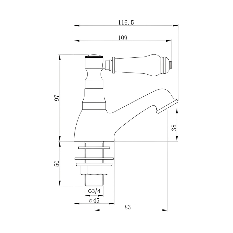 Signature Hampstead Bath Taps Pair Pillar Mounted - Chrome
