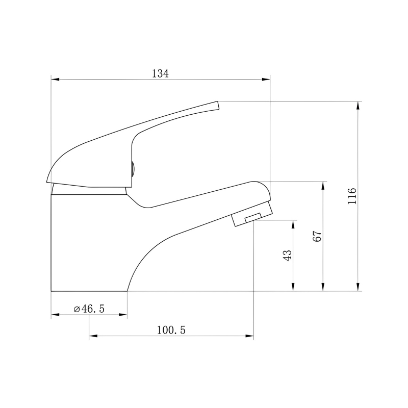Signature Express Mono Basin Mixer Tap Single Handle with Waste - Chrome