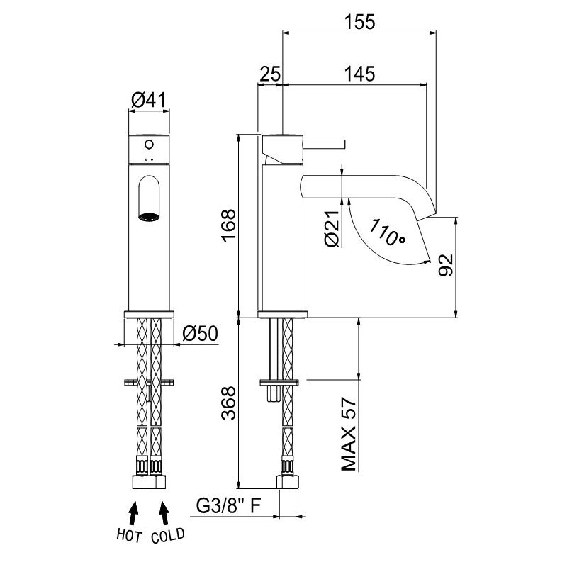 Vema Maira Basin Mixer Tap Deck Mounted - Chrome