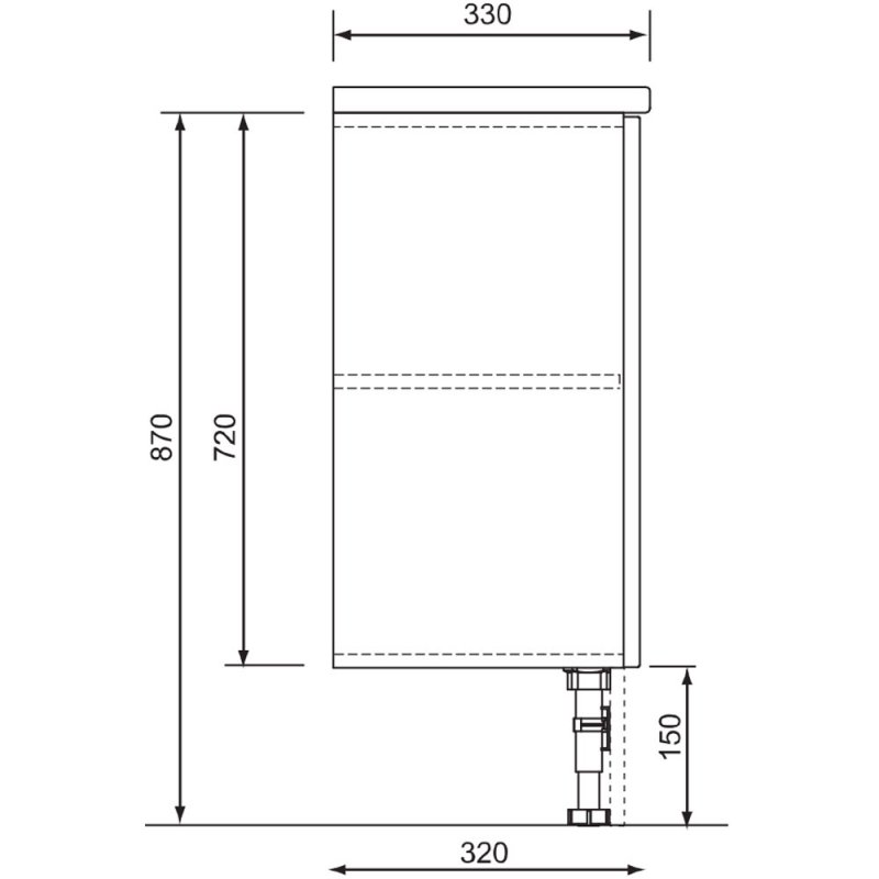 Signature Malmo Floor Standing 2-Door Vanity Unit 600mm Wide - Satin White Ash