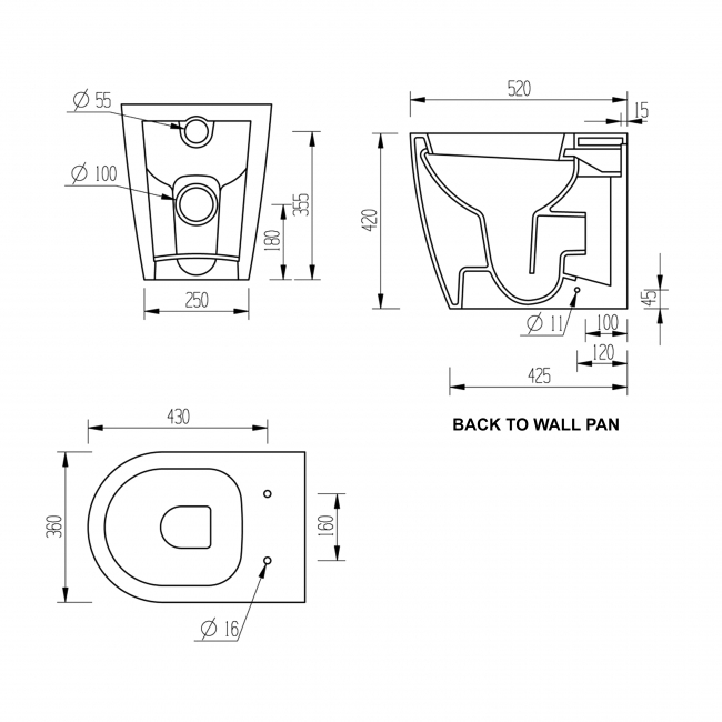 Signature Nazca Back To Wall Toilet - Soft Close Seat