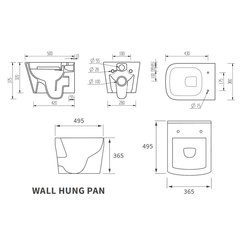 Signature Poseidon Wall Hung Rimless Toilet - Soft Close Seat