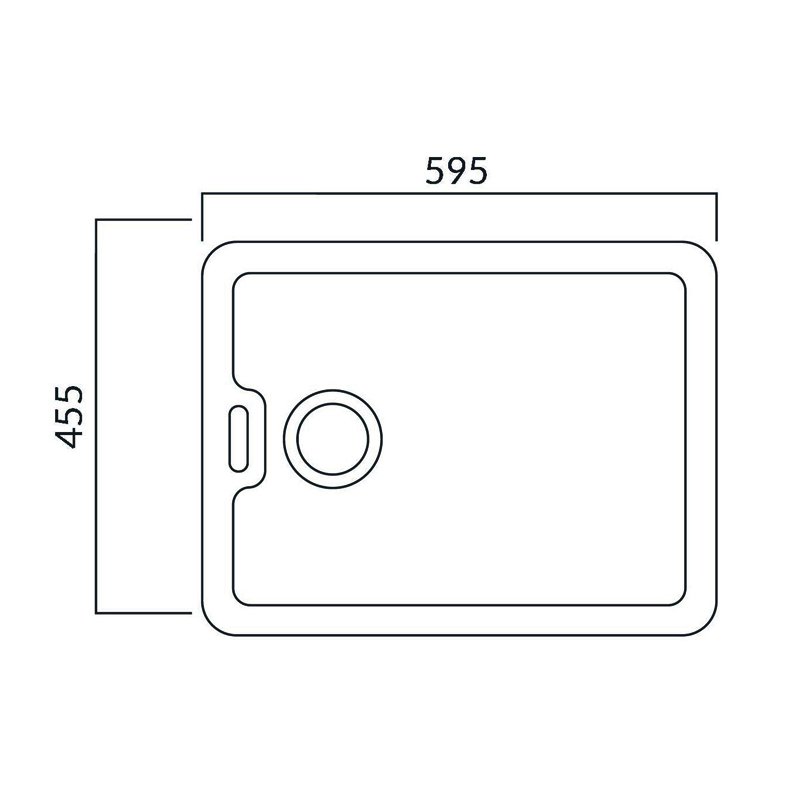 Prima 1.0 Bowl Belfast Kitchen Sink with Waste Kit 595mm L x 455mm W - White