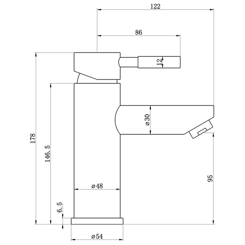 Signature Aspect Basin Mixer Tap Single Handle with Waste - Chrome