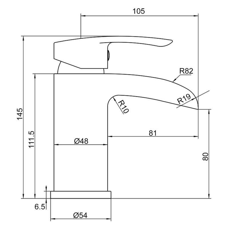 Signature Deluge Basin Mixer Tap Single Handle with Waste - Chrome