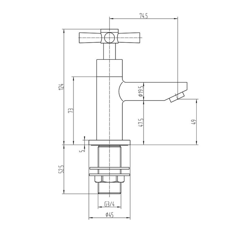Signature Scope Bath Taps Pair - Chrome