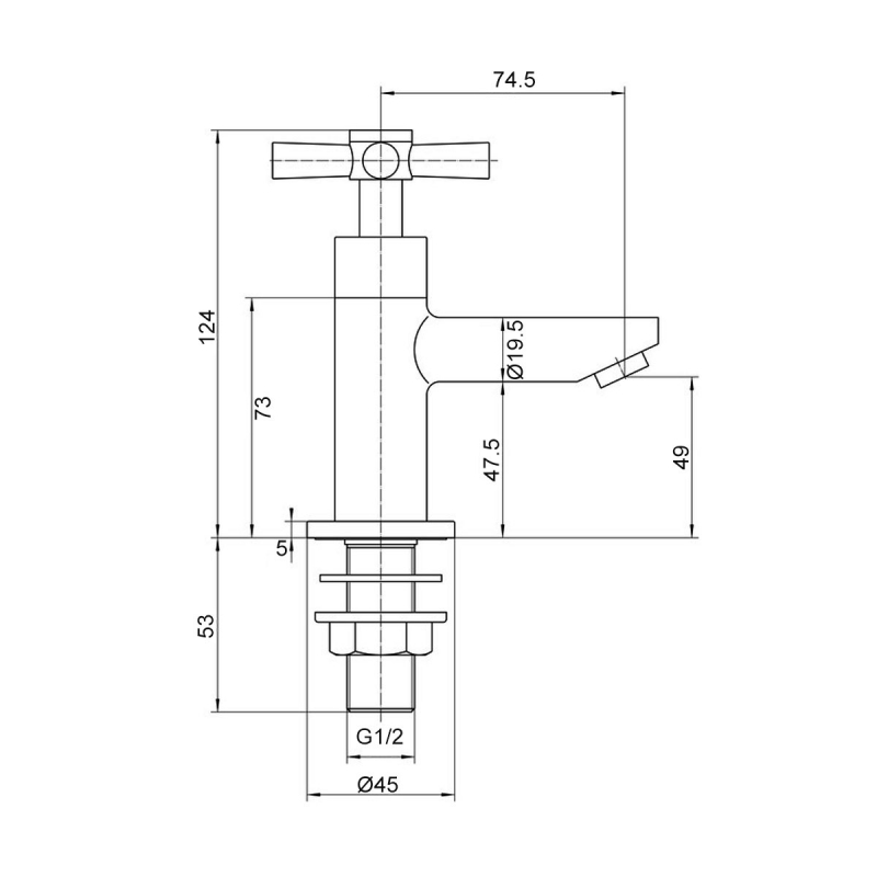 Signature Scope Basin Taps Pair - Chrome