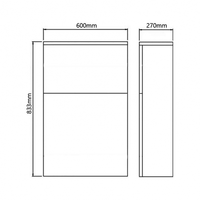Signature Stockholm Back to Wall WC Toilet Unit 600mm Wide - White Gloss