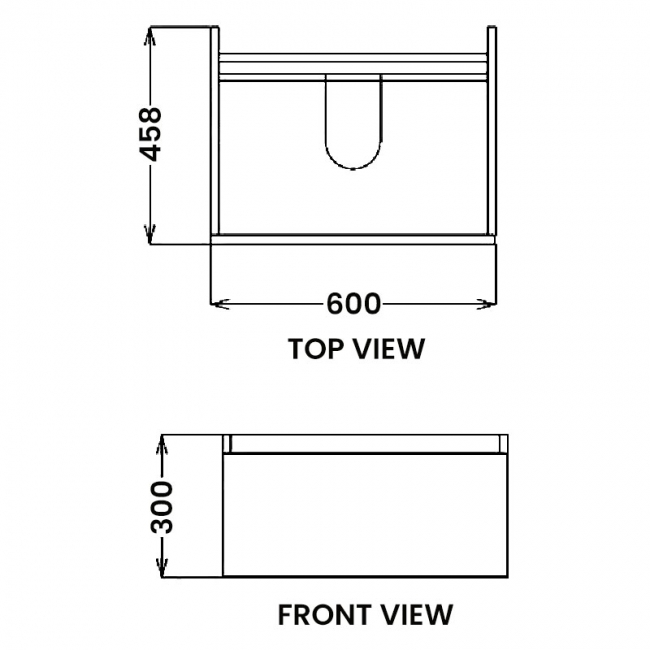 Signature Stockholm Wall Hung 1-Drawer Vanity Unit 600mm Wide - Latte