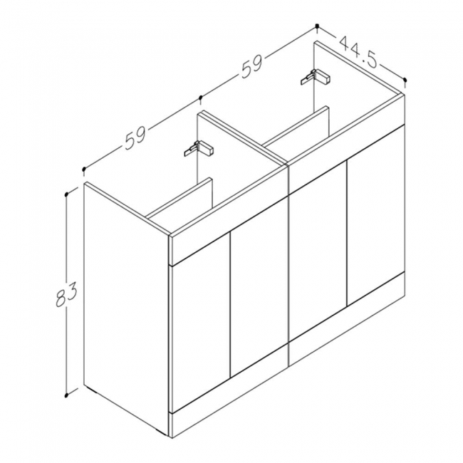 Signature Umea Floor Standing 4-Door Vanity Unit with Basin 1210mm Wide 0TH - Matt Olive Green