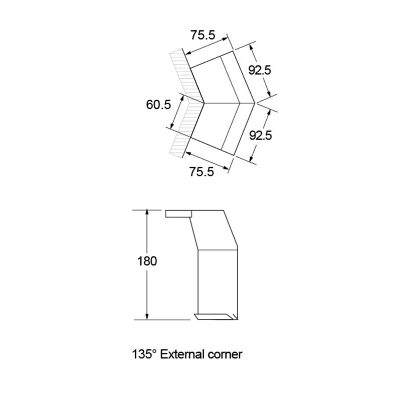 Smiths Sureline 135 Degree External Corner Piece