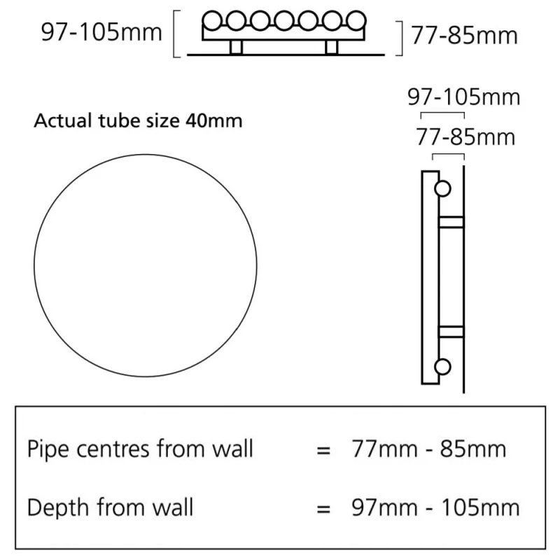 S4H Hornby Electric Designer Vertical Radiator 1800mm H x 370mm W - White