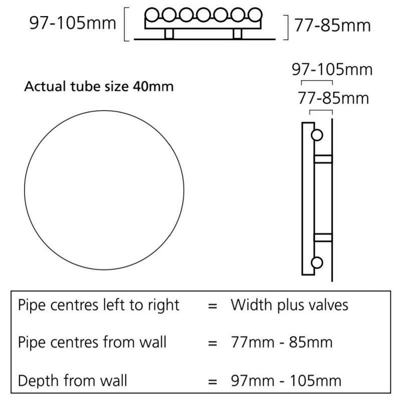 S4H Hornby Designer Horizontal Radiator 500mm H x 865mm W - RAL