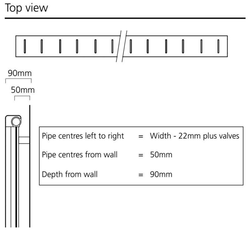 S4H Huxley Designer Horizontal Radiator 548mm H x 1000mm W - RAL