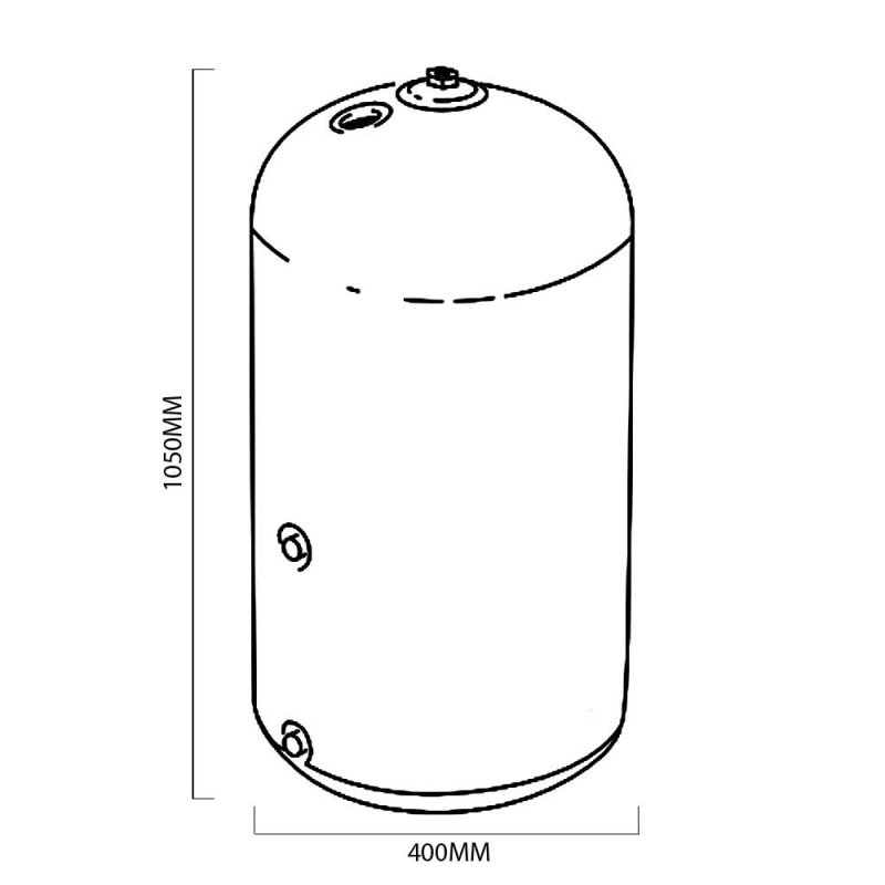 Telford Typhoon CR Vented Indirect Copper Hot Water Cylinder 1050mm x 400mm 115 Litre