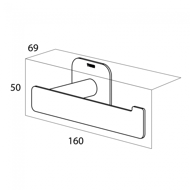 Tiger Colar Toilet Roll Holder Without Cover - Brushed Stainless Steel