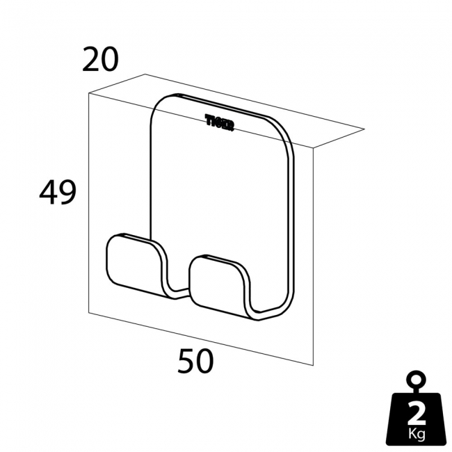 Tiger Colar Towel Hook - Brushed Stainless Steel