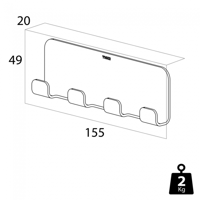 Tiger Colar Towel Hook Multi - Brushed Stainless Steel