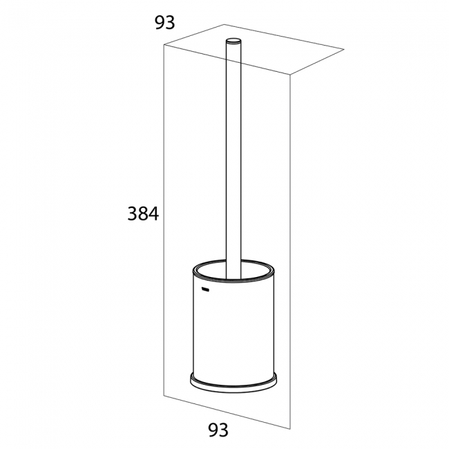 Tiger Colar Toilet Brush And Holder Freestanding - Brushed Stainless Steel