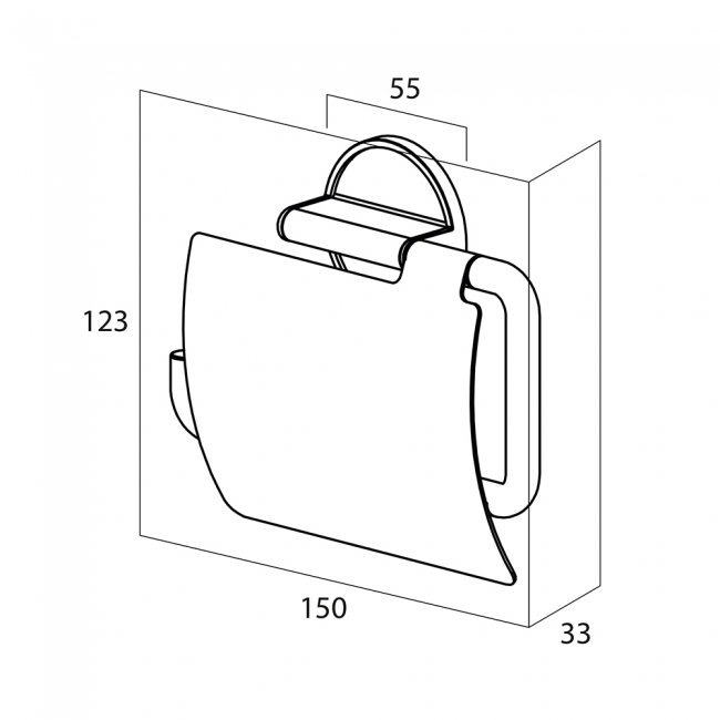 Tiger Tune Toilet Roll Holder with Cover - Brushed Brass/Black