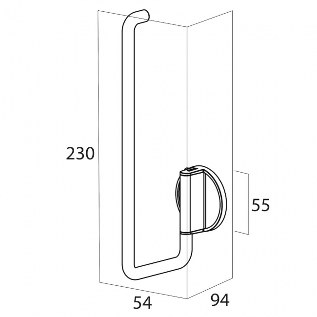 Tiger Tune Spare Toilet Roll Holder - Brushed Metal Black/Black