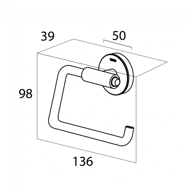 Tiger Urban Toilet Roll Holder without Cover - White