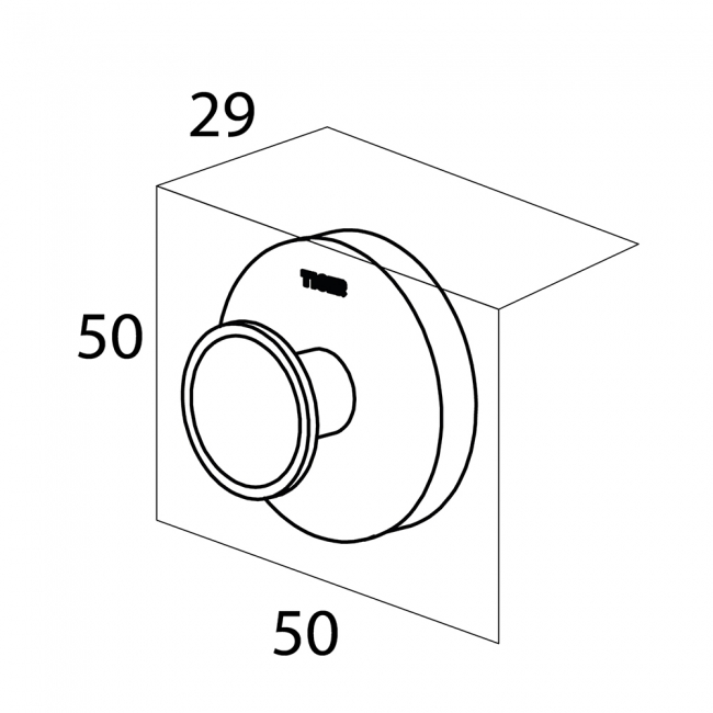 Tiger Urban Towel Hook Large - Black