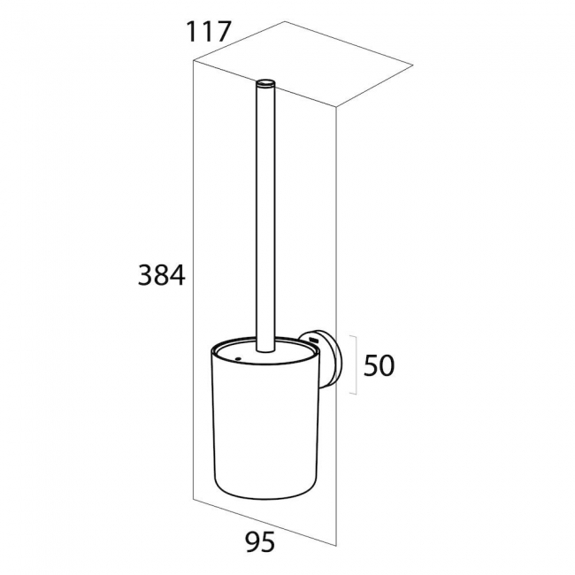 Tiger Urban Toilet Brush and Holder - Black