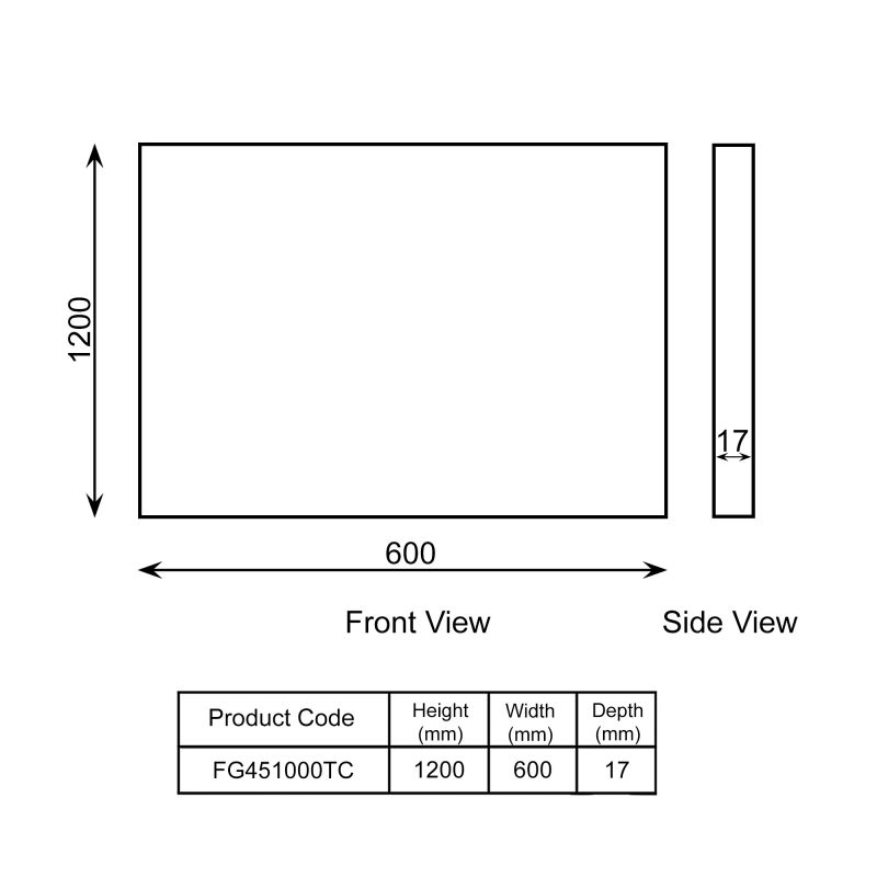 Trianco Aztec Infrared Ceramic Heating Panel 1200mm H x 600mm W - White