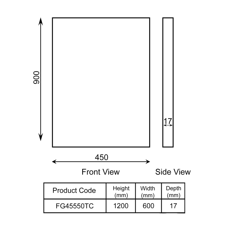 Trianco Aztec Infrared Ceramic Heating Panel 900mm H x 450mm W - White